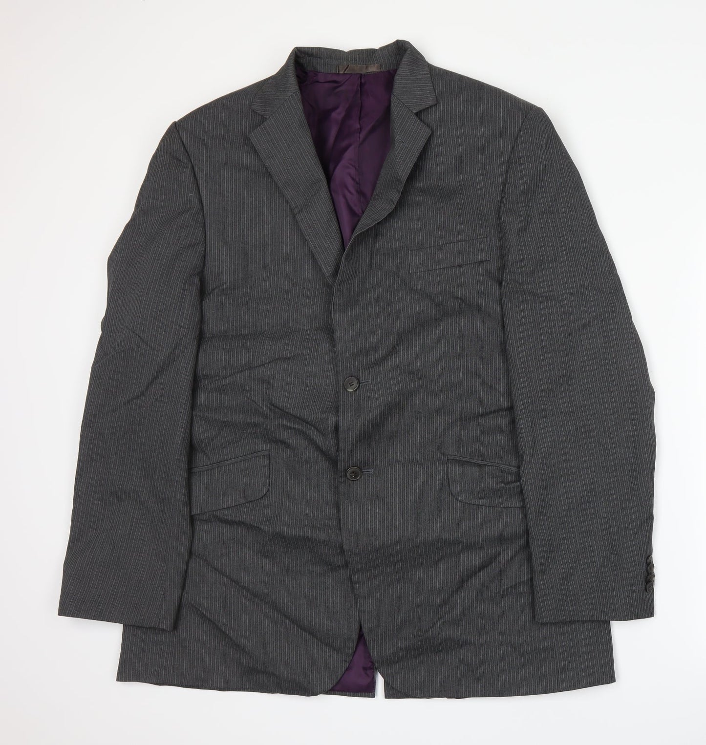 Mens UK Size L George Regular Grey Suit Jacket