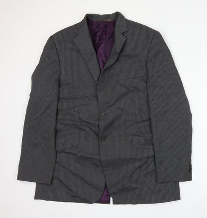 Mens UK Size L George Regular Grey Suit Jacket