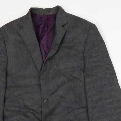 Mens UK Size L George Regular Grey Suit Jacket