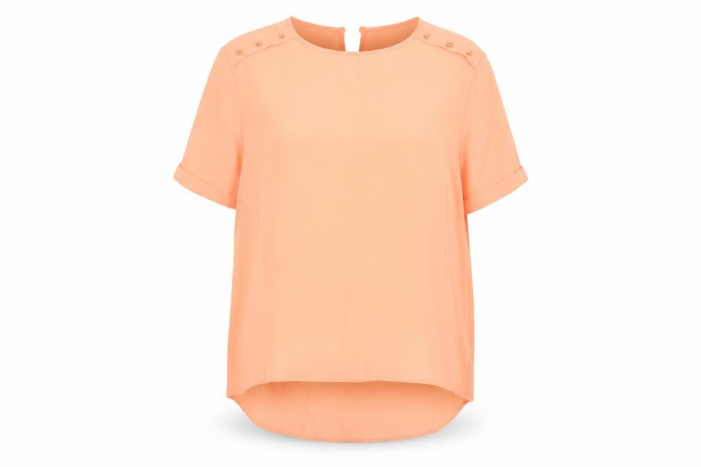 Womens UK Size 12 Atmosphere Orange Basic Blouse
