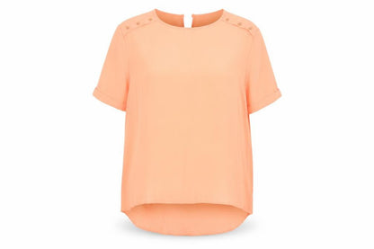 Womens UK Size 12 Atmosphere Orange Basic Blouse