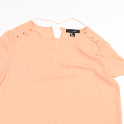 Womens UK Size 12 Atmosphere Orange Basic Blouse