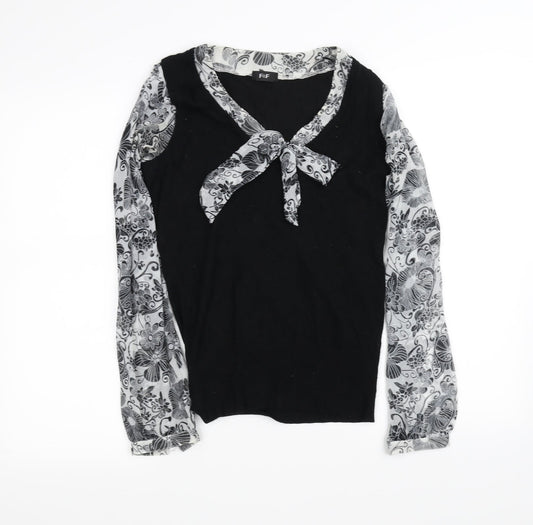 F&F Womens Black   Basic Blouse Size 8