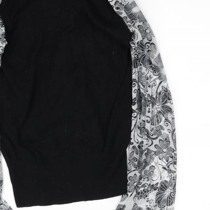 Womens UK Size 8 F&F Black Basic Blouse