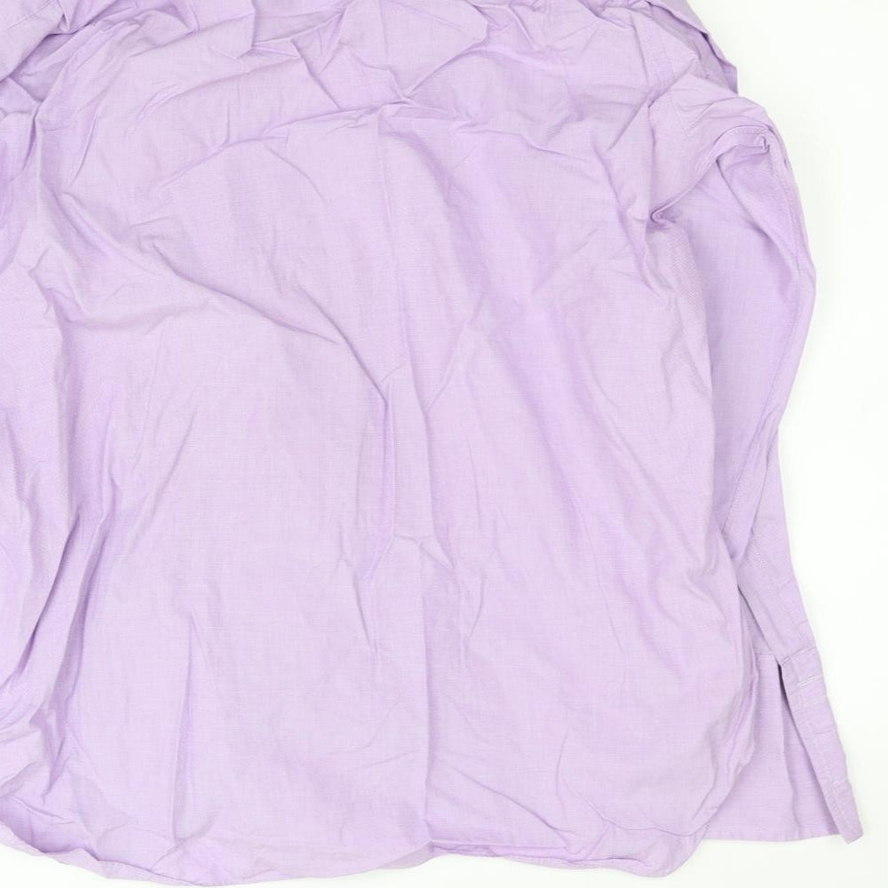Sartorial Mens Purple    Button-Up Size 17