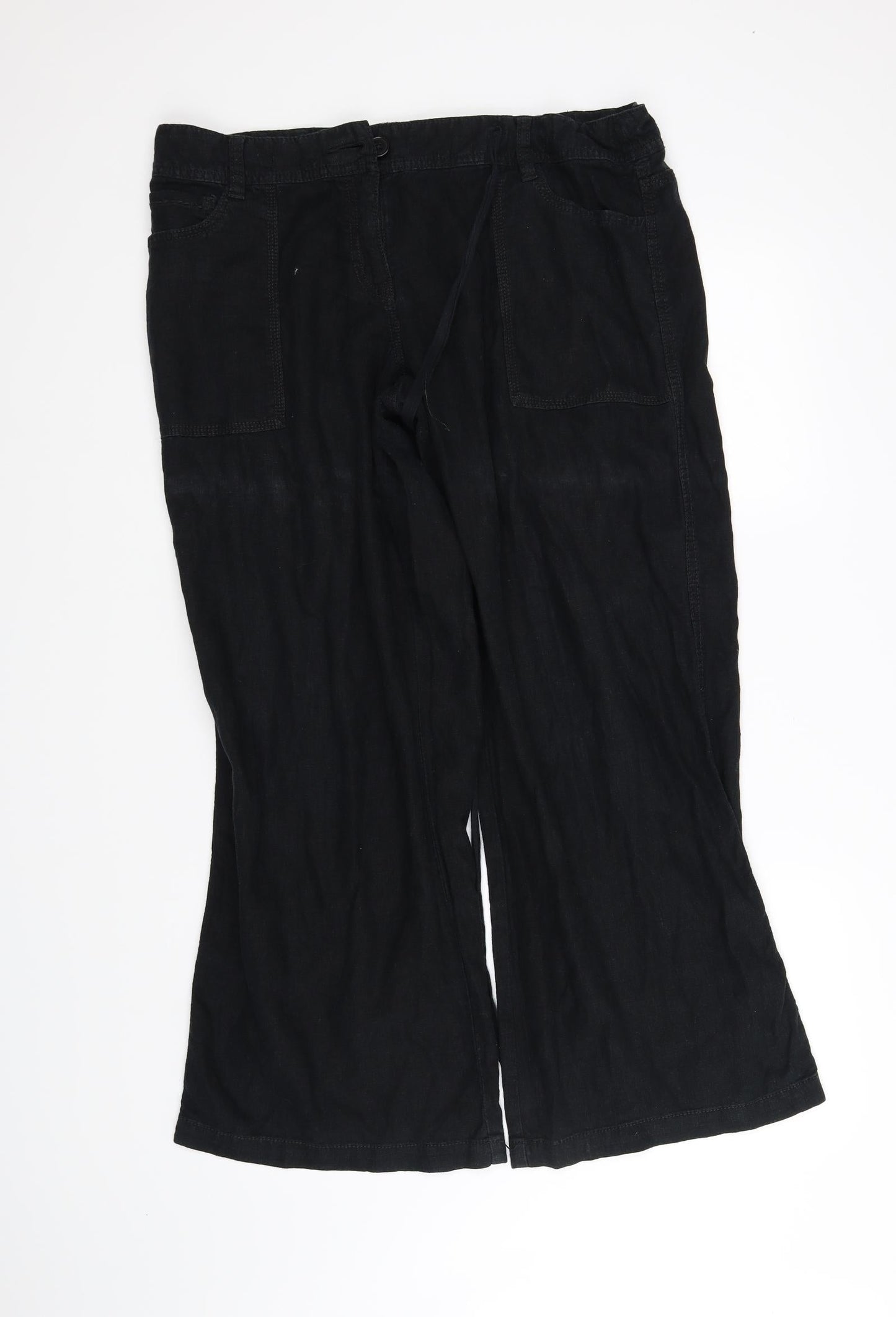 Womens UK Size 14 NEXT Regular Fit Sweatpants Black Trousers