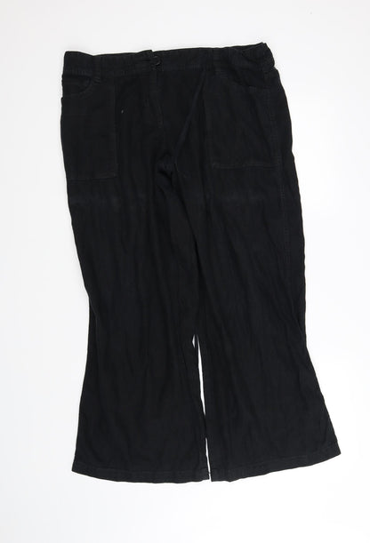 Womens UK Size 14 NEXT Regular Fit Sweatpants Black Trousers