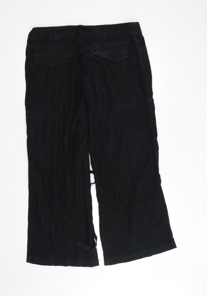 Womens UK Size 14 NEXT Regular Fit Sweatpants Black Trousers