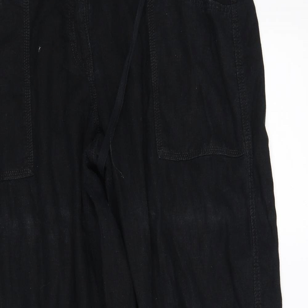 Womens UK Size 14 NEXT Regular Fit Sweatpants Black Trousers
