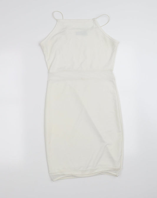 Missguided Womens White   Fit & Flare  Size 10