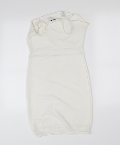 Missguided Womens White   Fit & Flare  Size 10