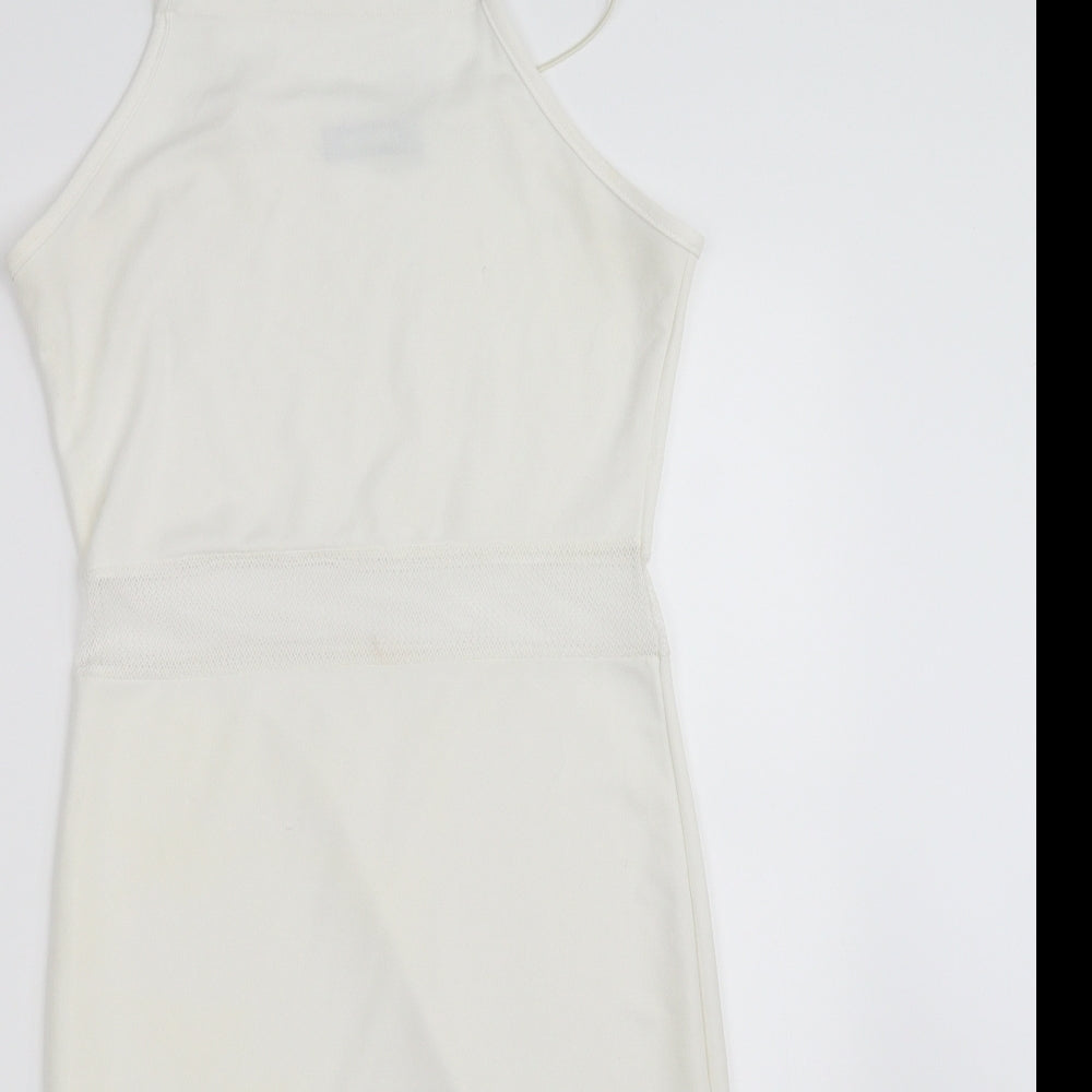 Missguided Womens White   Fit & Flare  Size 10
