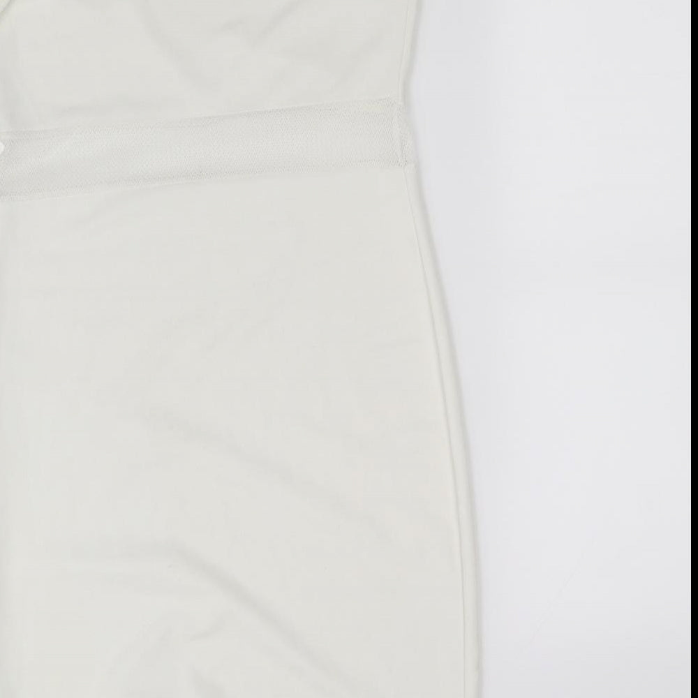 Missguided Womens White   Fit & Flare  Size 10
