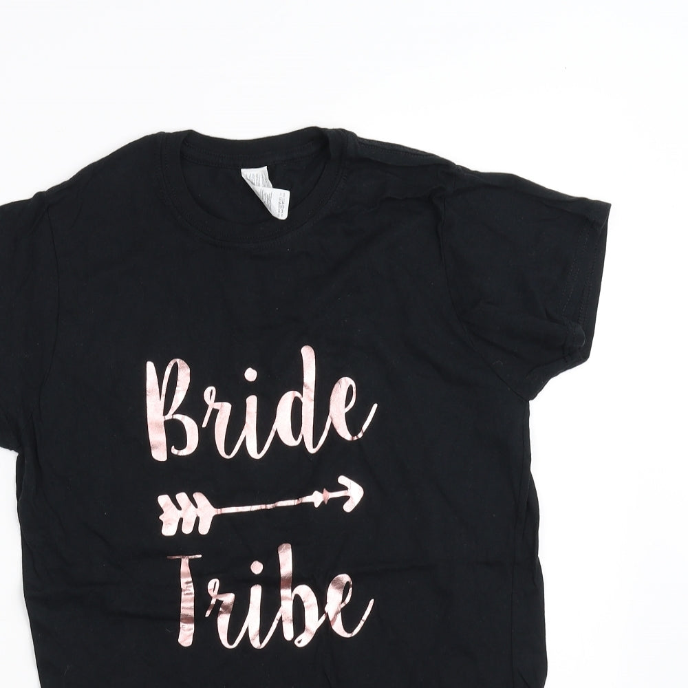 Womens UK Size 16 pre worn Black Basic T-Shirt