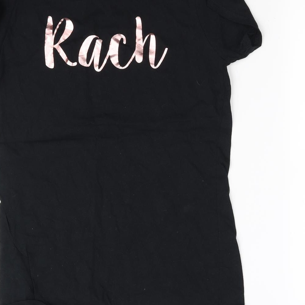 Womens UK Size 16 pre worn Black Basic T-Shirt