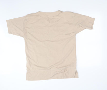 easadelle Womens Beige   Basic T-Shirt Size L