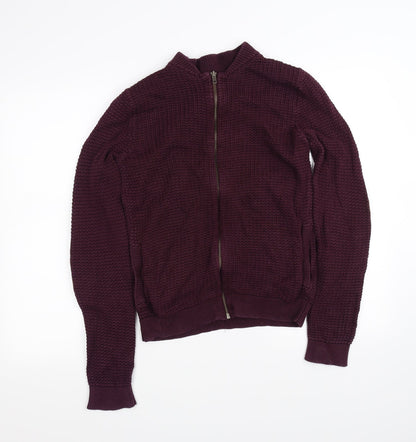 Topman Womens Purple   Full Zip Jumper Size XS