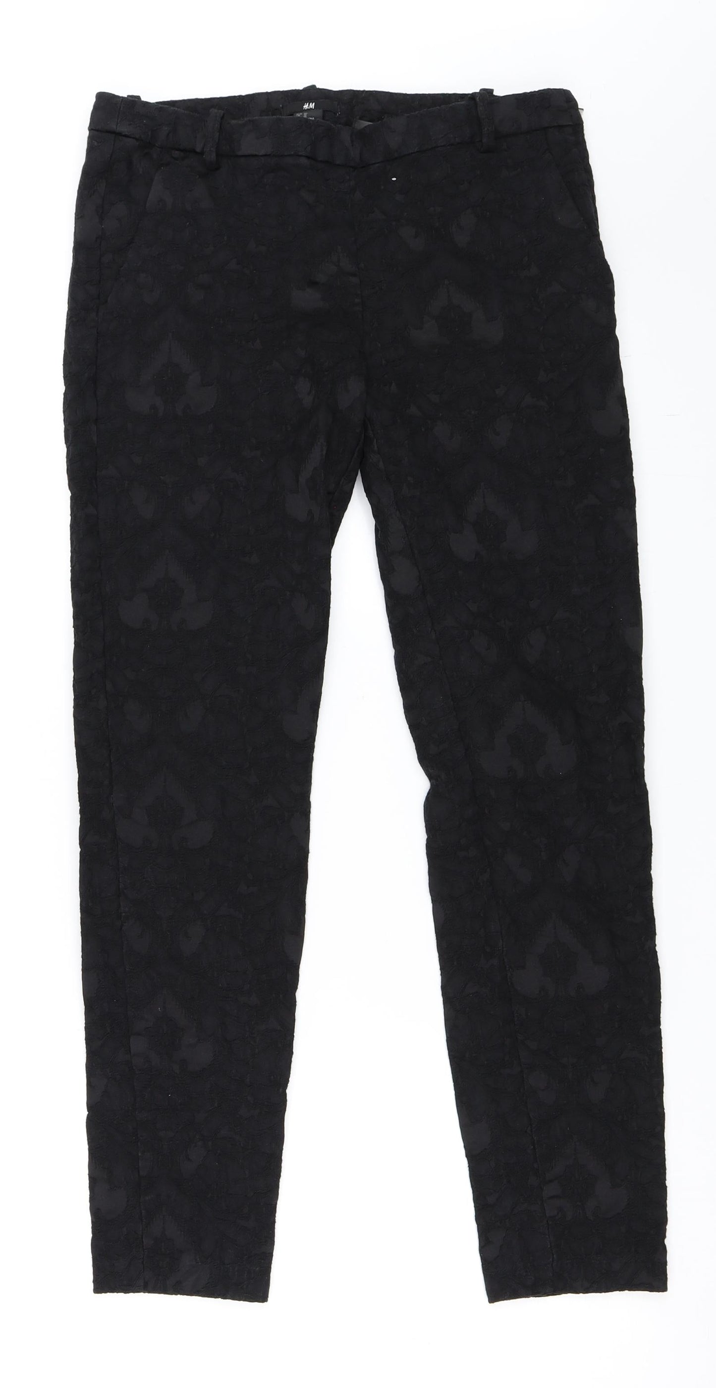 Womens UK Size 40 H&M Regular Fit  Black Trousers