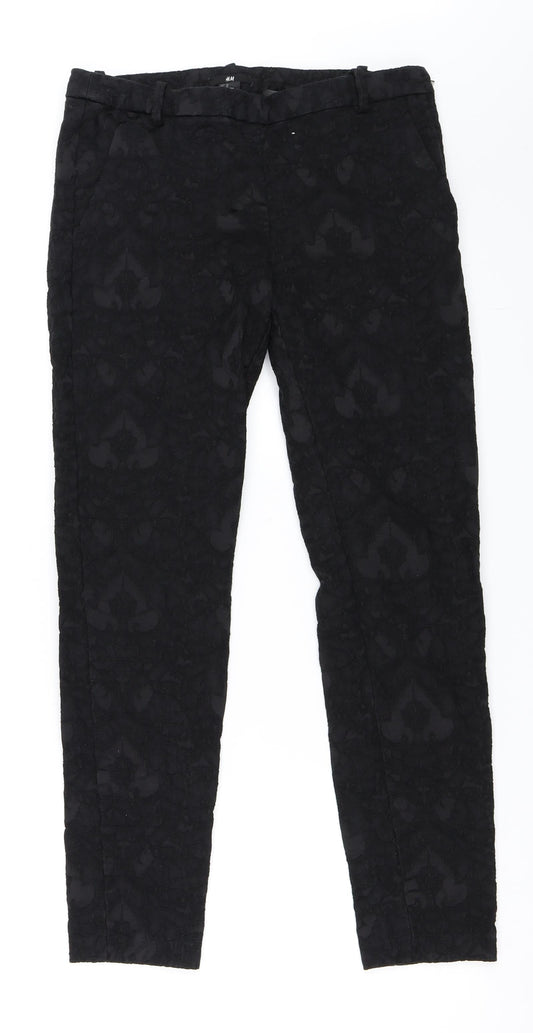 Womens UK Size 40 H&M Regular Fit  Black Trousers