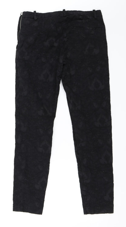 Womens UK Size 40 H&M Regular Fit  Black Trousers