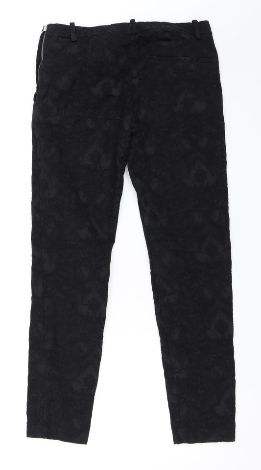 Womens UK Size 40 H&M Regular Fit  Black Trousers