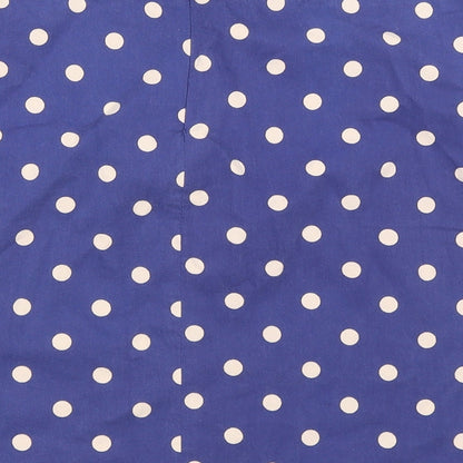 Topshop Womens Blue Polka Dot  Mini Skirt Size 12