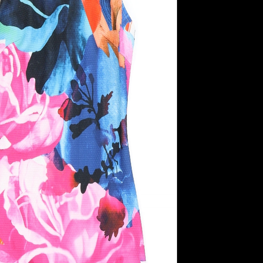 Ginger Fizz Womens Pink Floral  Bodycon  Size 8