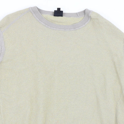 Freesoul Mens Yellow   Pullover Sweatshirt Size L