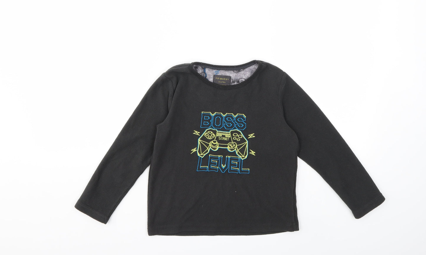 Primark Boys Grey  Fleece Pullover Sweatshirt Size 5-6 Years