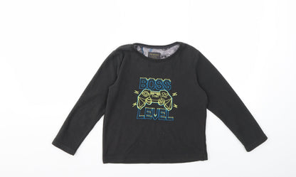 Primark Boys Grey  Fleece Pullover Sweatshirt Size 5-6 Years