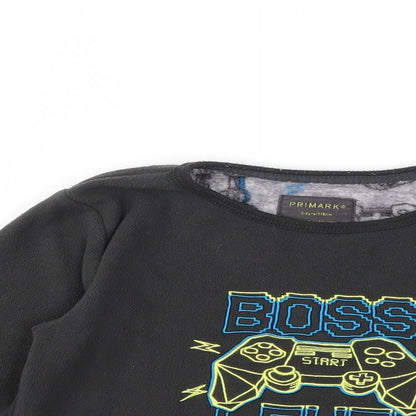 Primark Boys Grey  Fleece Pullover Sweatshirt Size 5-6 Years