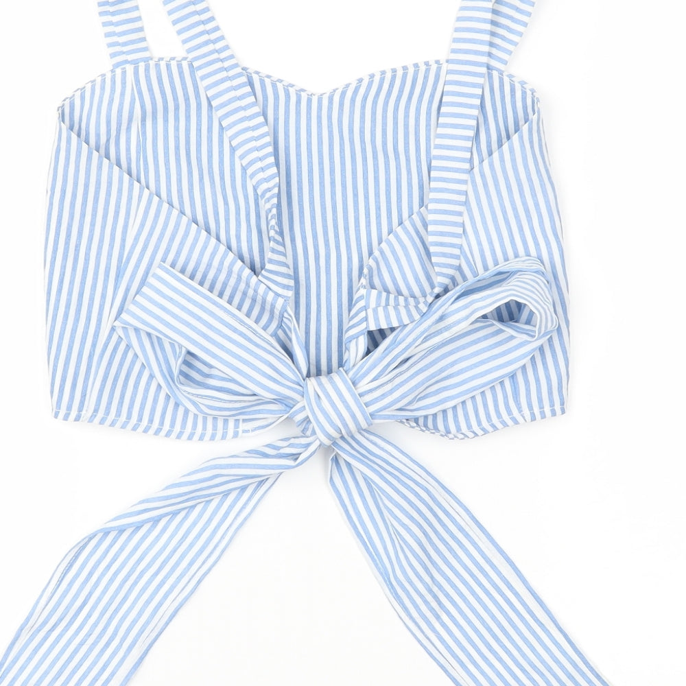 Womens UK Size M Preworn Blue Basic Blouse