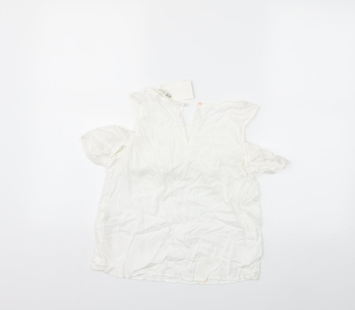H&M Girls White   Basic Blouse Size 11-12 Years