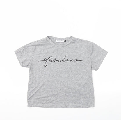 Womens UK Size 8 In the Style Grey Basic T-Shirt