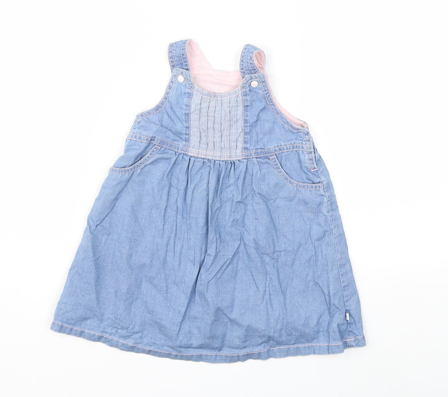 Mothercare Baby Blue  Denim Shift  Size 9-12 Months