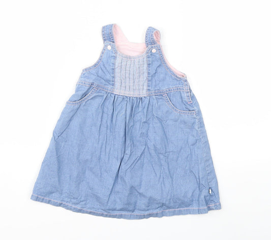 Mothercare Baby Blue  Denim Shift  Size 9-12 Months