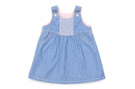 Mothercare Baby Blue  Denim Shift  Size 9-12 Months