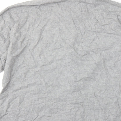 Mens UK Size L H&M Grey  Button-Up Long Sleeve Casual Shirt