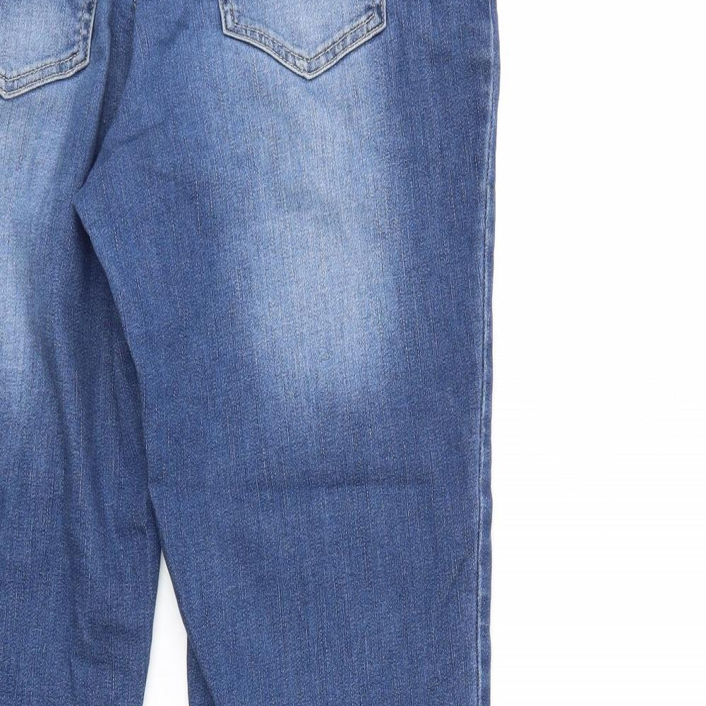 Womens UK Size 12 John Boner Regular Fit Skinny Blue Jeans