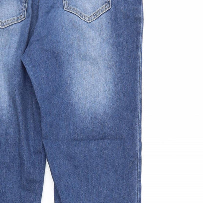 Womens UK Size 12 John Boner Regular Fit Skinny Blue Jeans