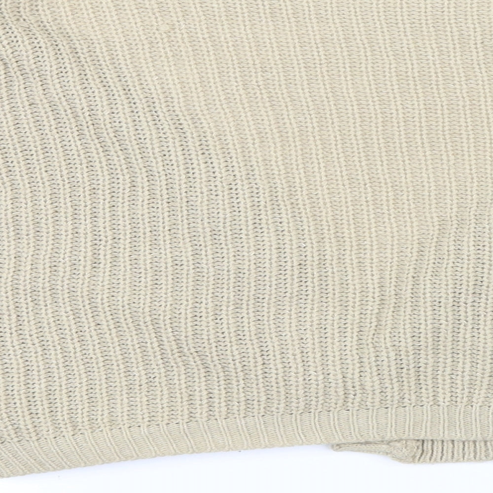 Boohoo Womens Beige  Knit Cardigan Jumper Size M