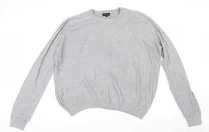 New Look Mens Grey  Knit Pullover Jumper Size L