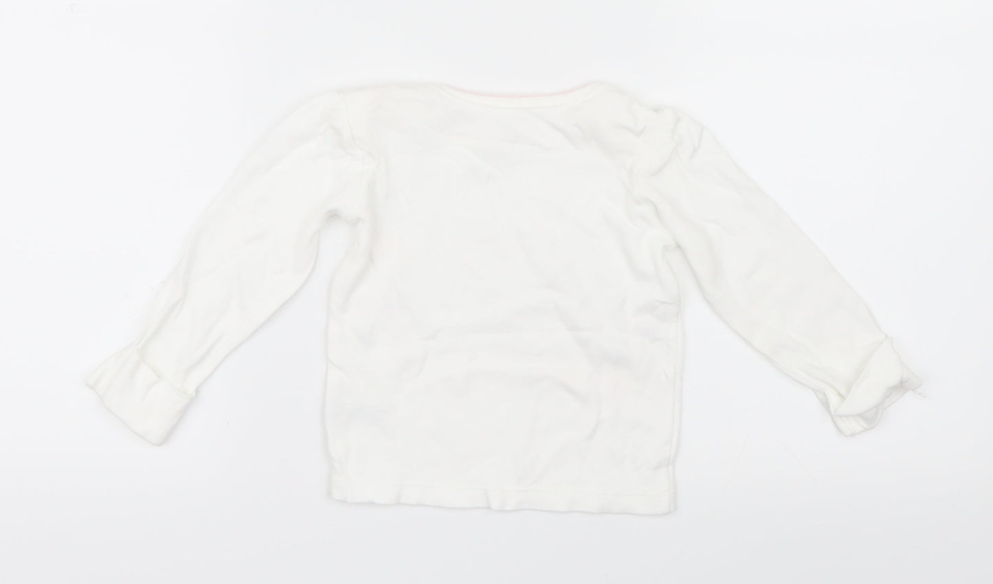 George Girls White Geometric  Capri Pyjama Top Size 6-9 Months