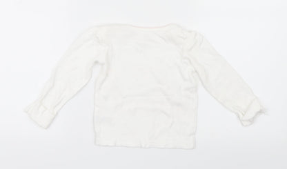 George Girls White Geometric  Capri Pyjama Top Size 6-9 Months