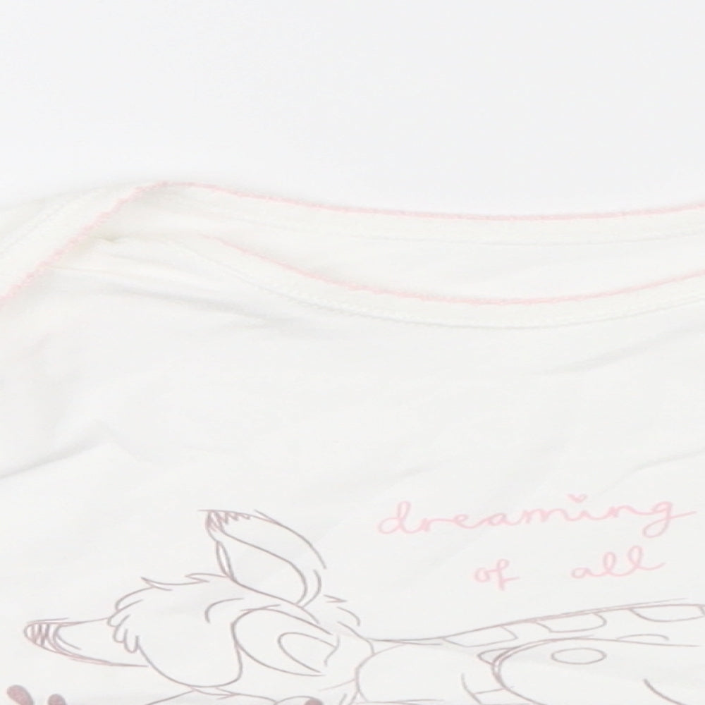 George Girls White Geometric  Capri Pyjama Top Size 6-9 Months