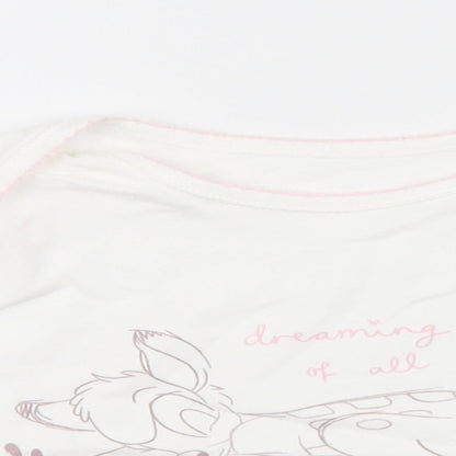 George Girls White Geometric  Capri Pyjama Top Size 6-9 Months
