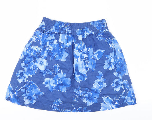 Hollister Womens Blue Floral  Straight & Pencil Skirt Size XS