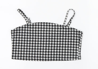 SheIn Girls Black Houndstooth  Cropped Casual Size 8-9 Years