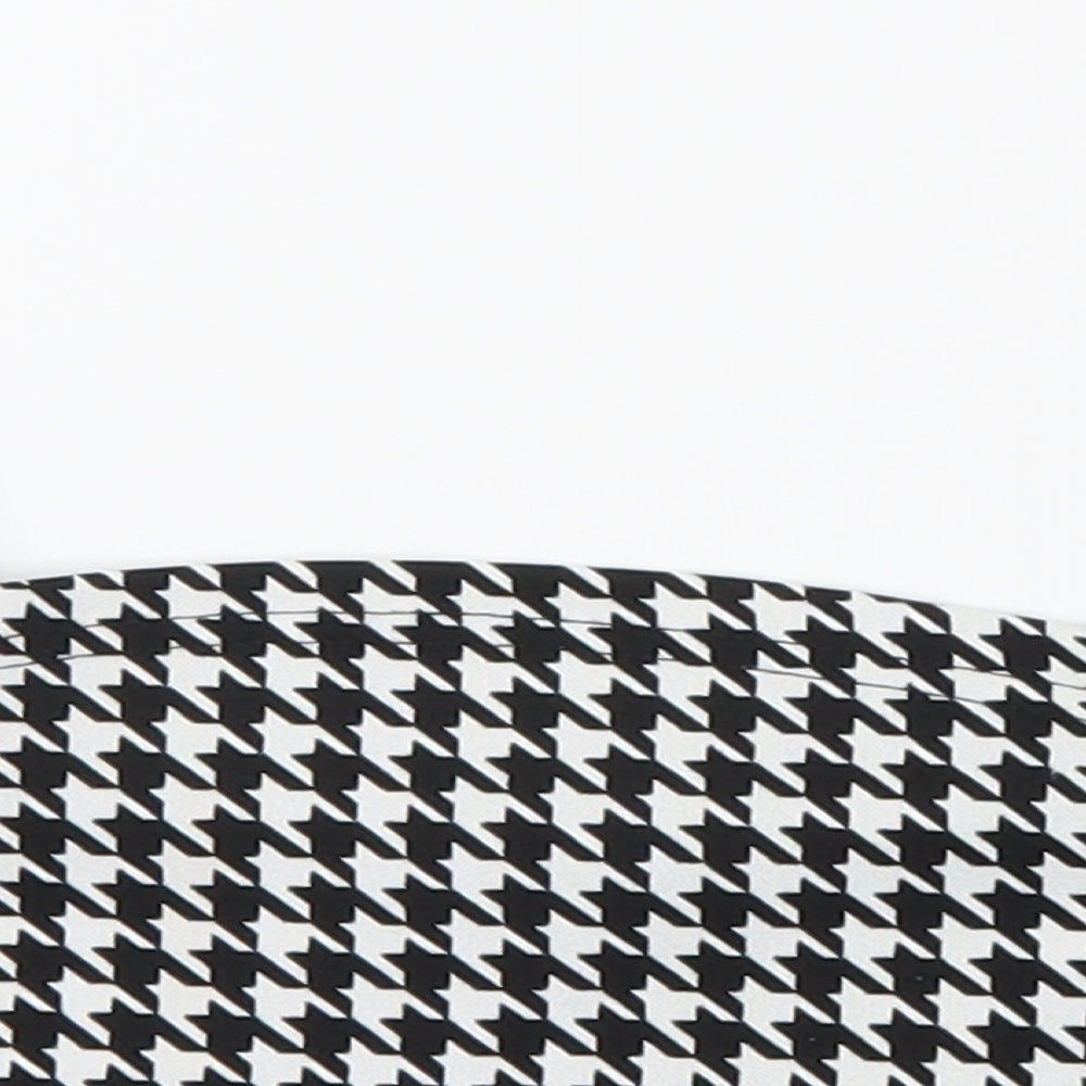 SheIn Girls Black Houndstooth  Cropped Casual Size 8-9 Years
