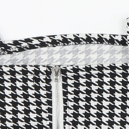 SheIn Girls Black Houndstooth  Cropped Casual Size 8-9 Years